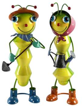 2er Set Liebliches Raupenpaar Luise & Luis ca. 40 cm - Dekofigur